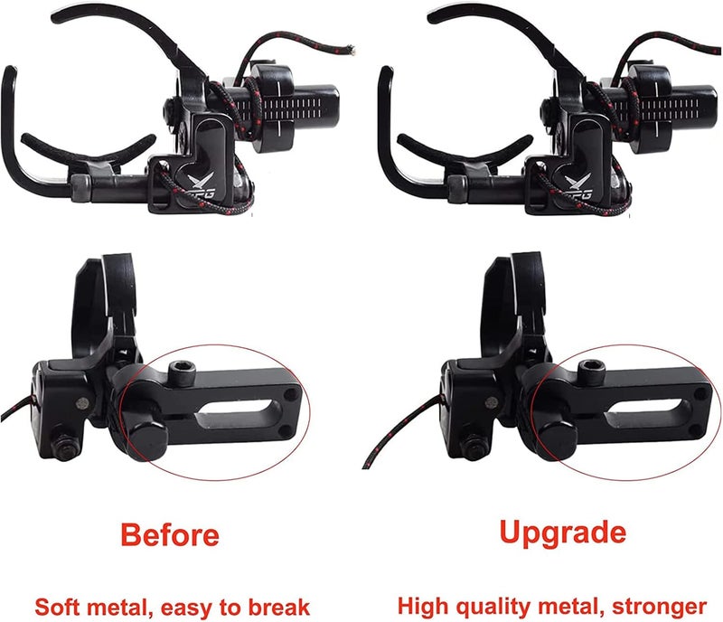 SOPOGER Drop Away Arrow Rest - Upgrade Archery Rest for Compound Bow Metal Adjustment Black Recurve Fall Away Arrow Rest Right Hand Hunting Target Shooting (Upgrade Rest) - Image 2